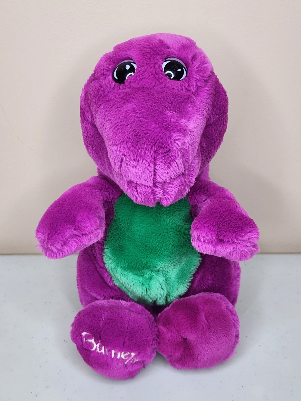 Vintage 1992 Barney the Dinosaur 12" Plush Stuffed Animal Lyons Group Dakin